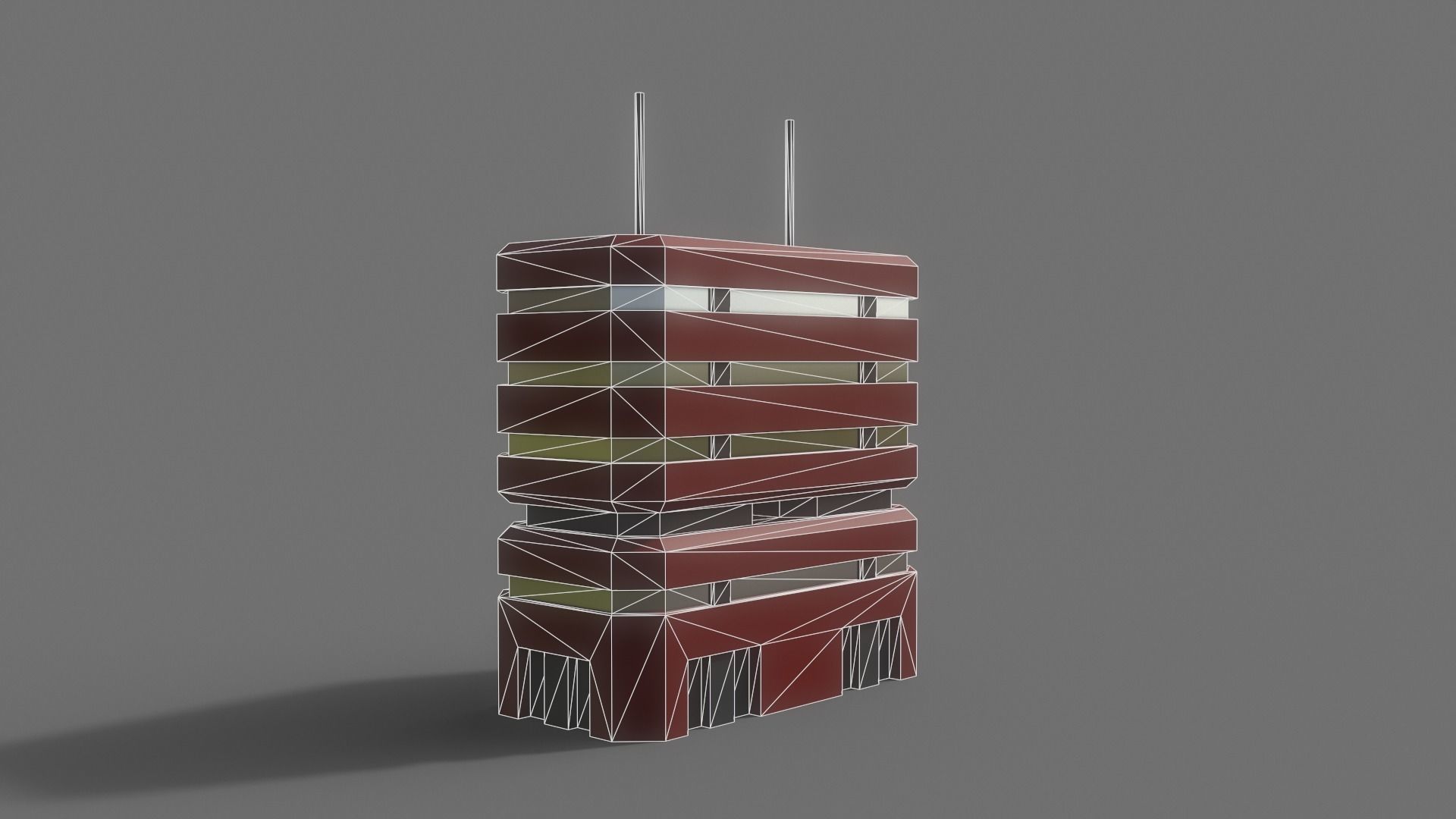 PBR Sci-Fi Building A23 Low-poly 3D model_11
