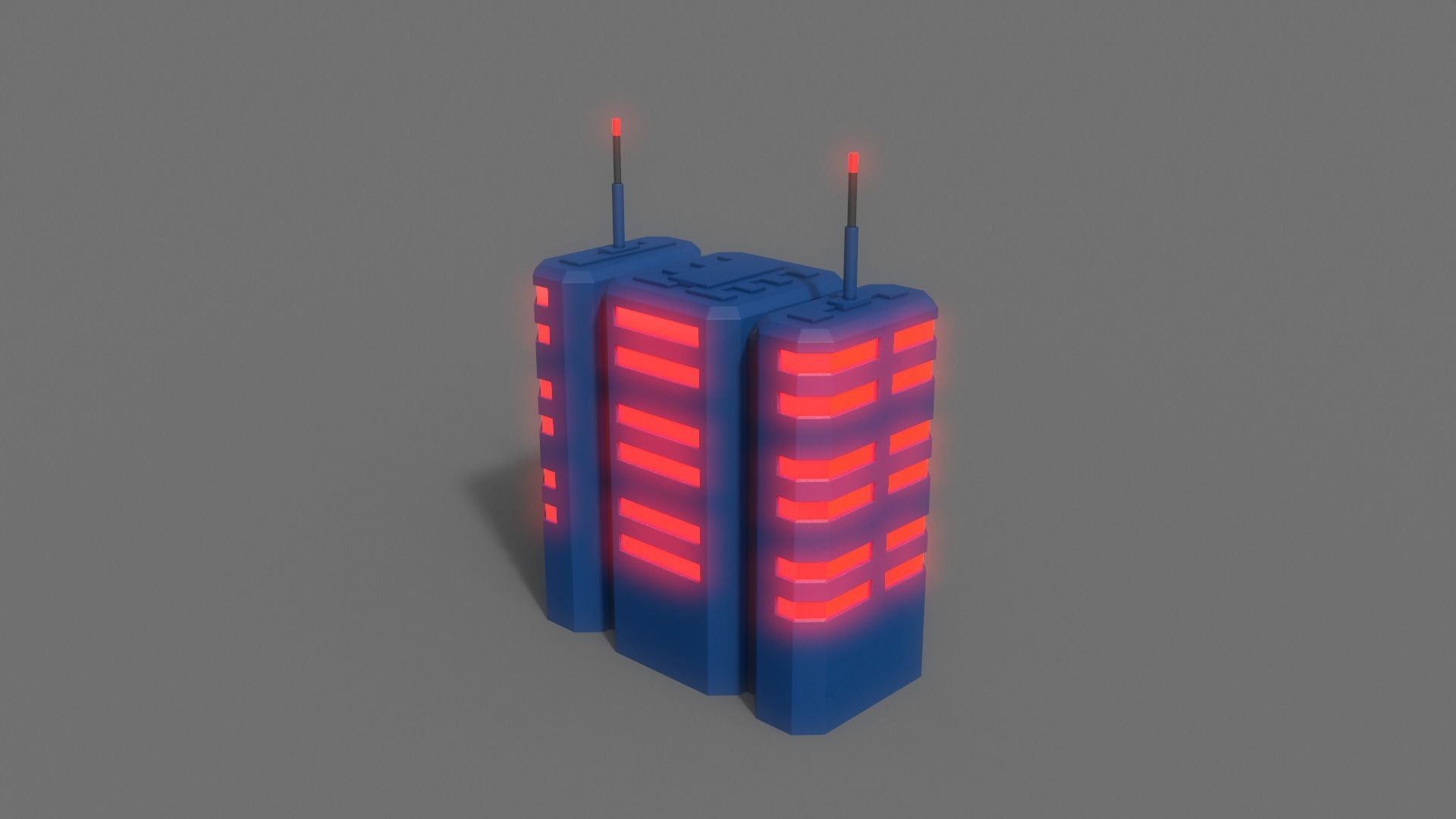 PBR Sci-Fi Building A24 Low-poly 3D model_4