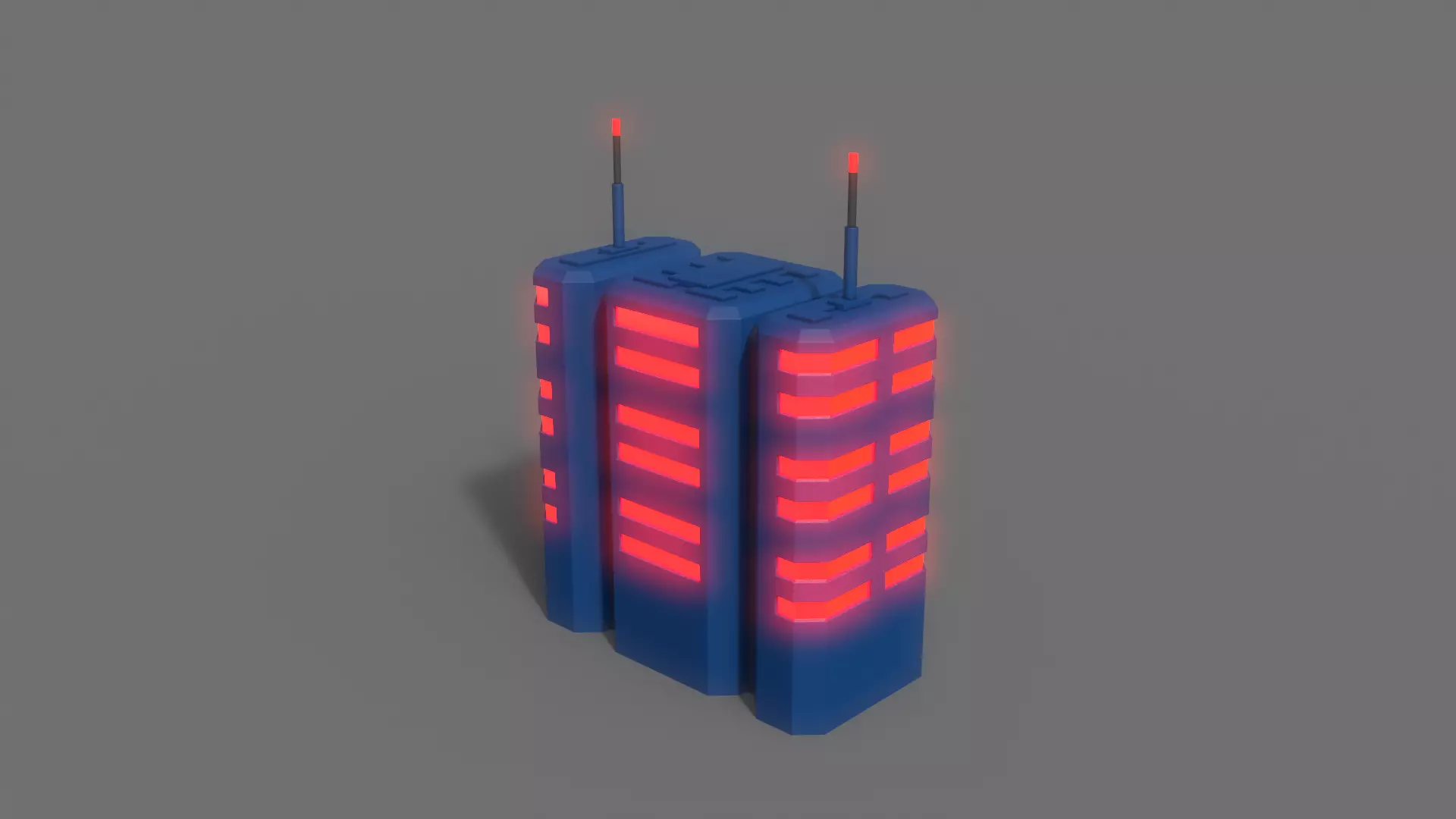 PBR Sci-Fi Building V24 Low-poly 3D model