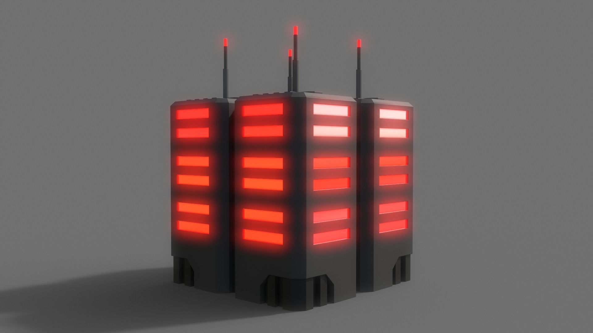 PBR Sci-Fi Building A26 Low-poly 3D model_5