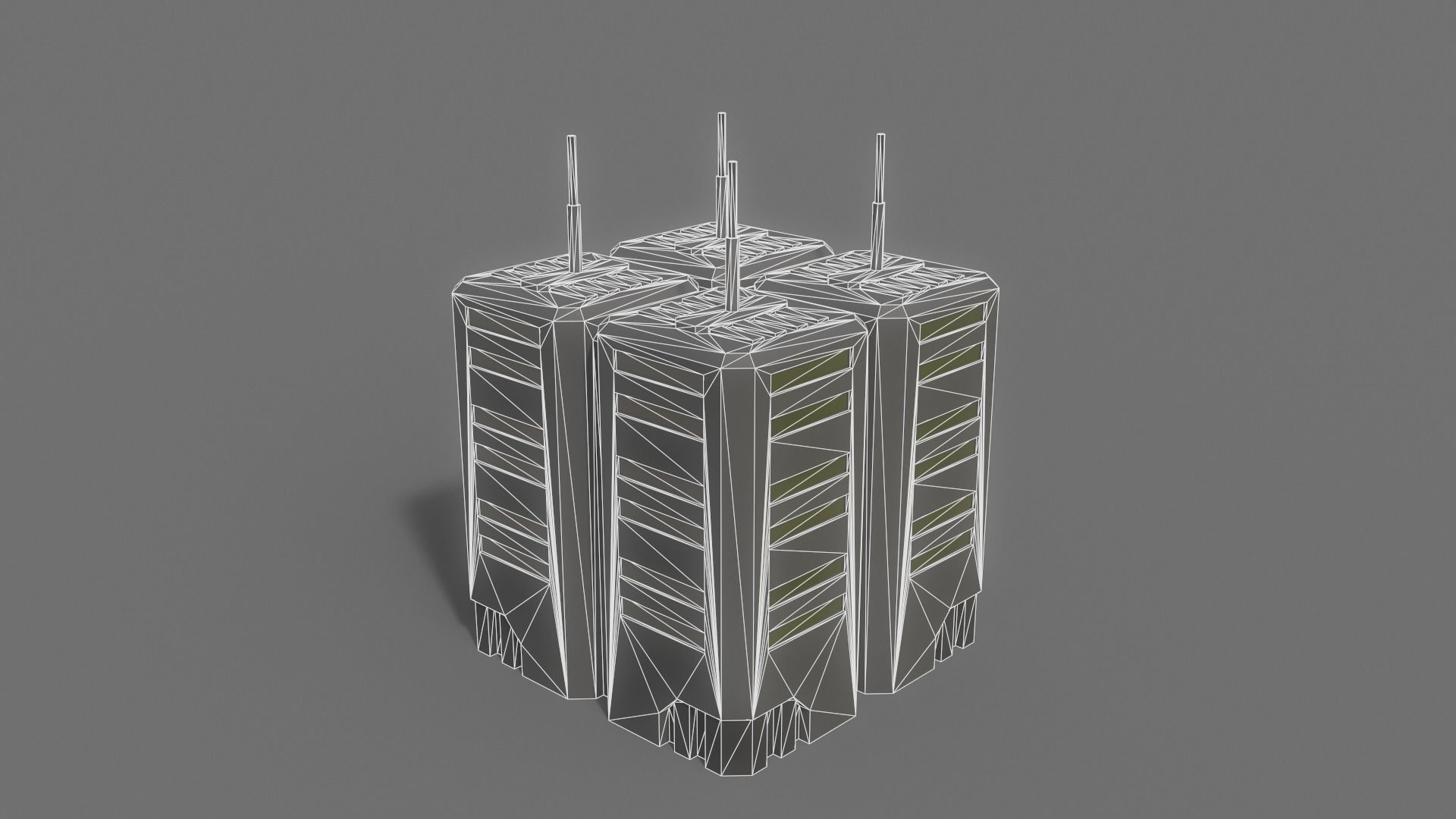 PBR Sci-Fi Building A26 Low-poly 3D model_10