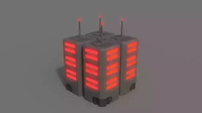 PBR Sci-Fi Building A26 Low-poly 3D model
