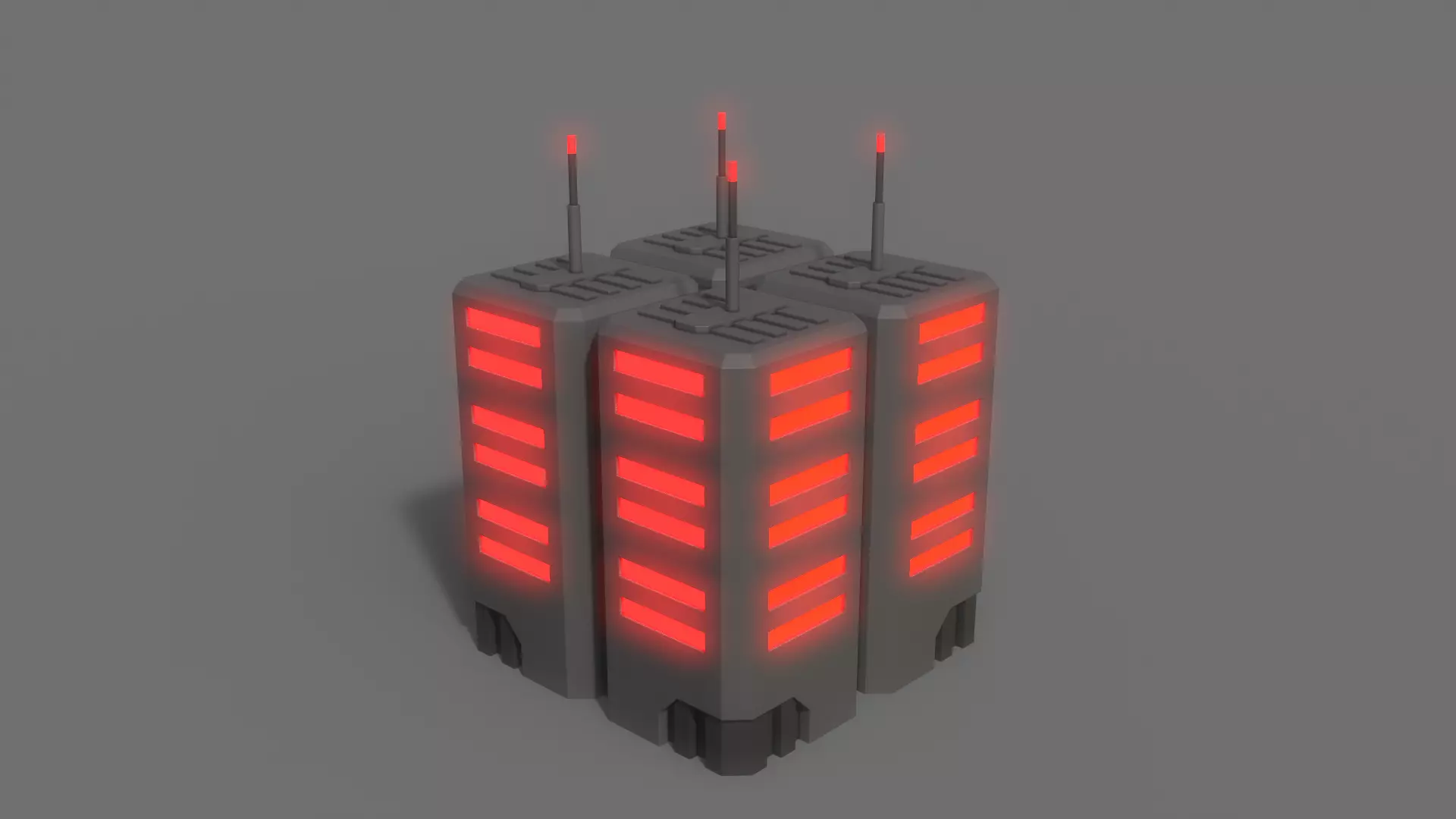 PBR Sci-Fi Building V26 Low-poly 3D model