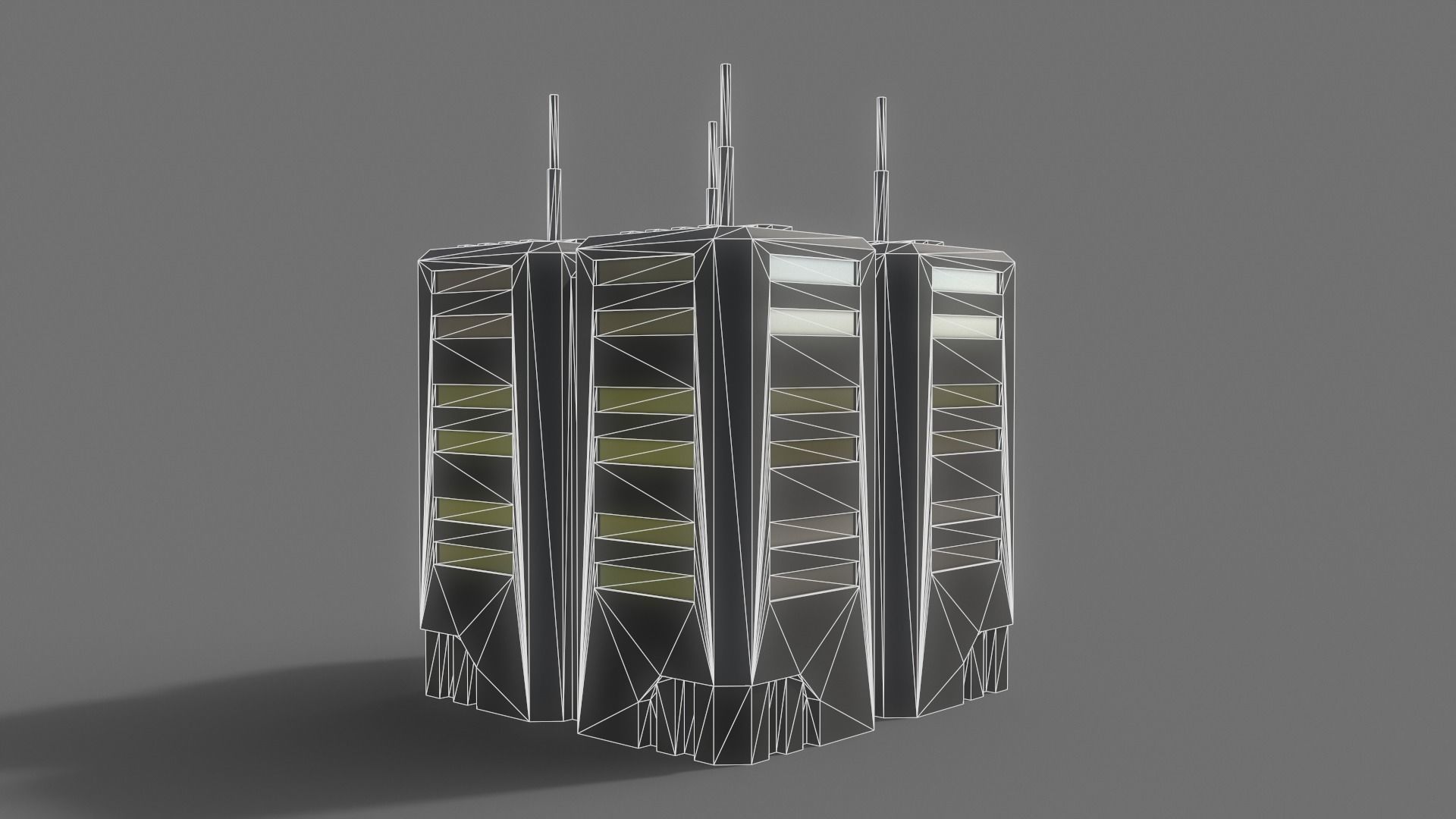 PBR Sci-Fi Building A26 Low-poly 3D model_11