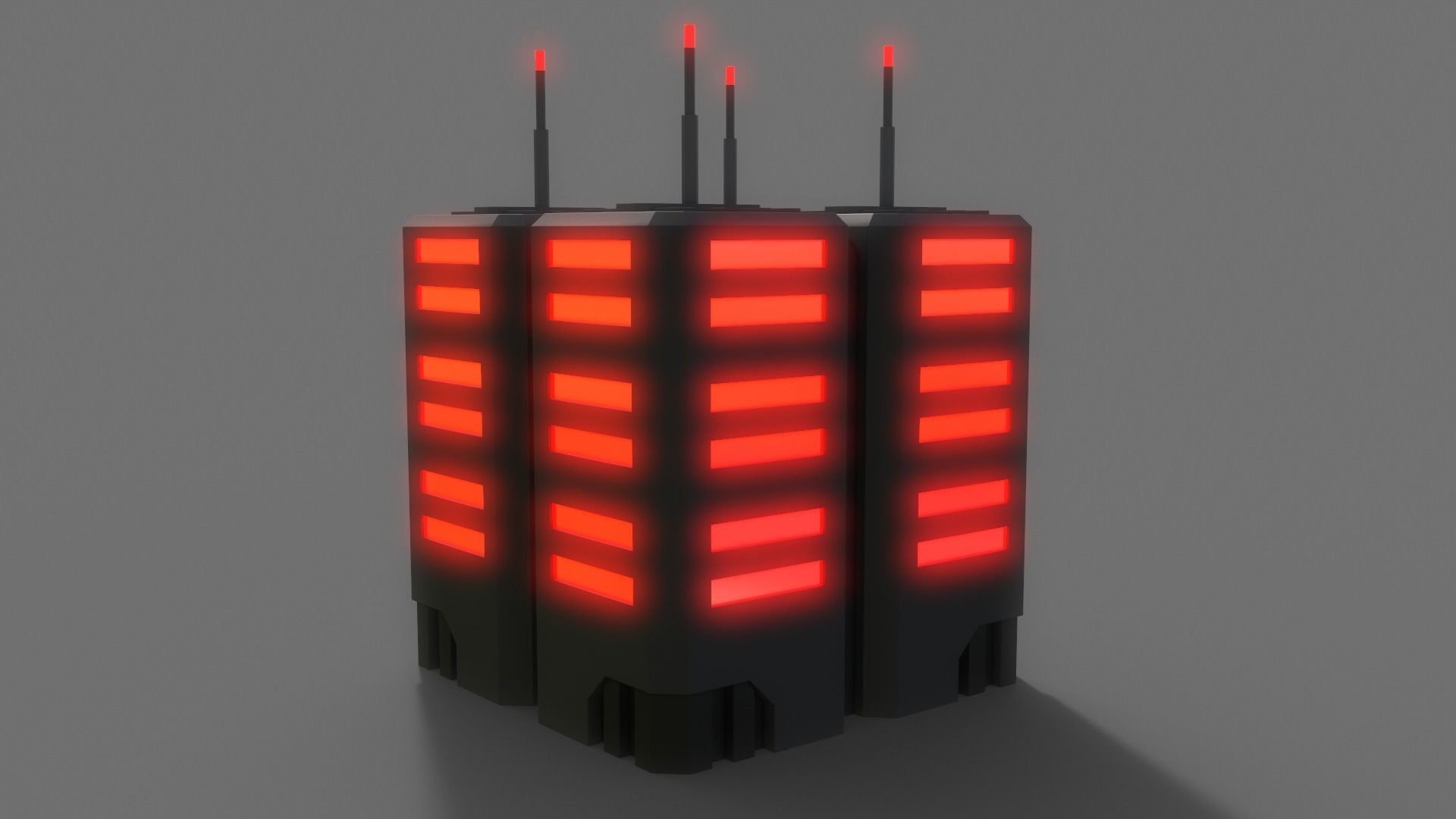 PBR Sci-Fi Building A26 Low-poly 3D model_6