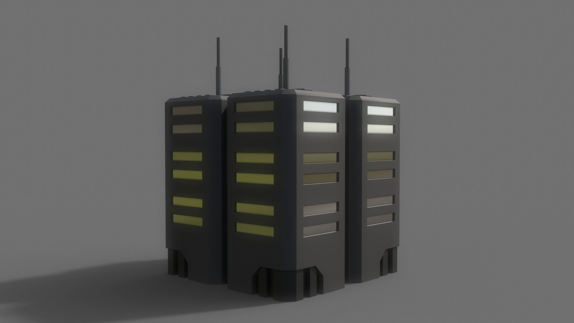 PBR Sci-Fi Building A26 Low-poly 3D model_8