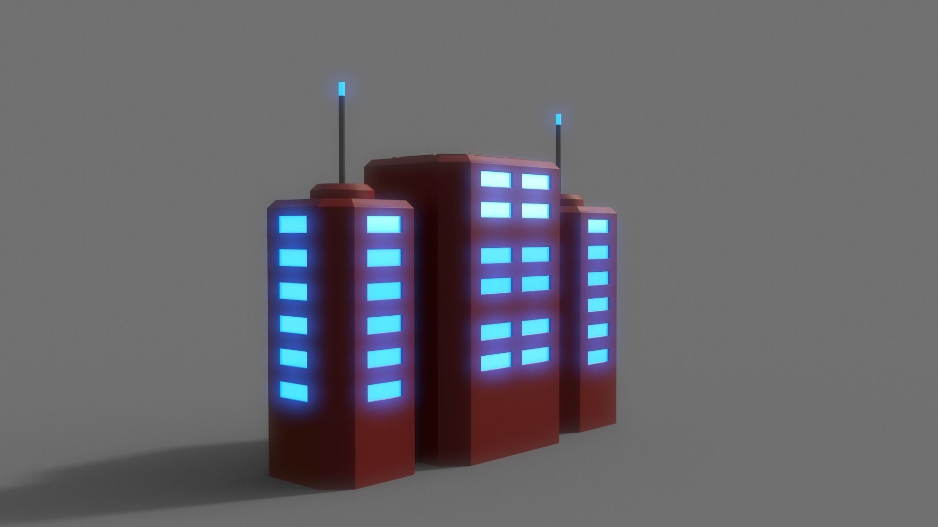 PBR Sci-Fi Building A27 Low-poly 3D model_5