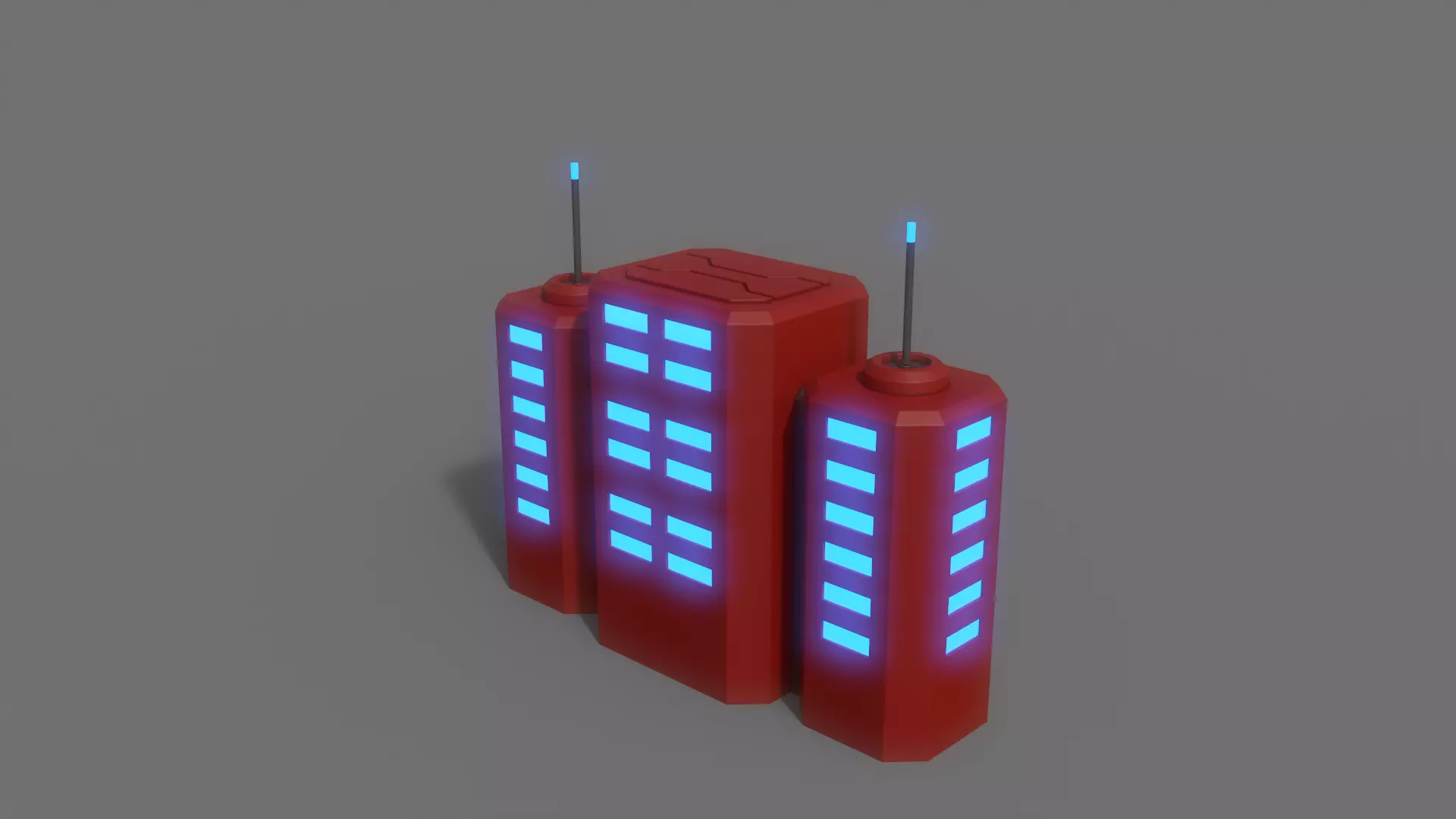 PBR Sci-Fi Building A27 Low-poly 3D model_0