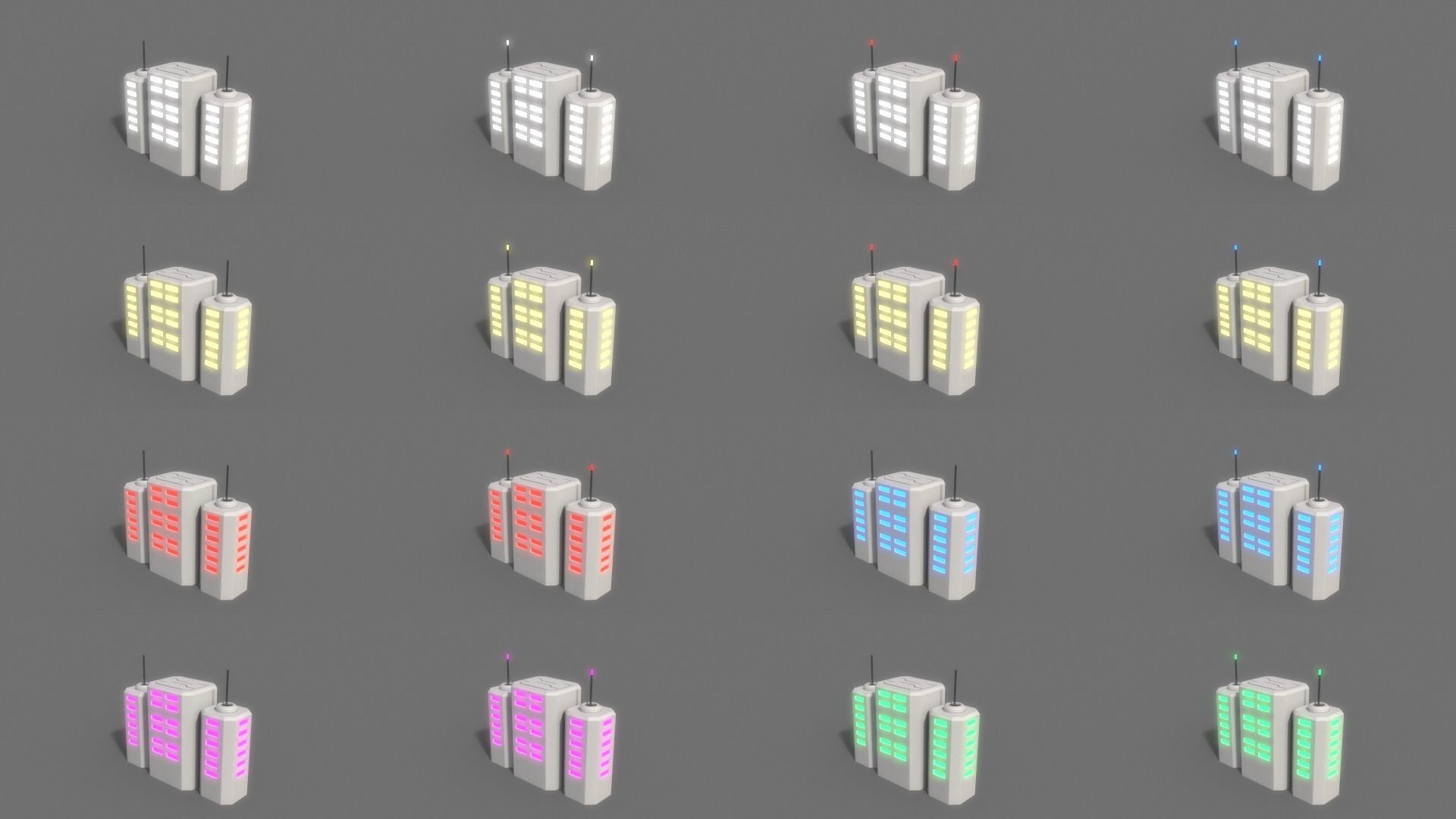 PBR Sci-Fi Building A27 Low-poly 3D model_3