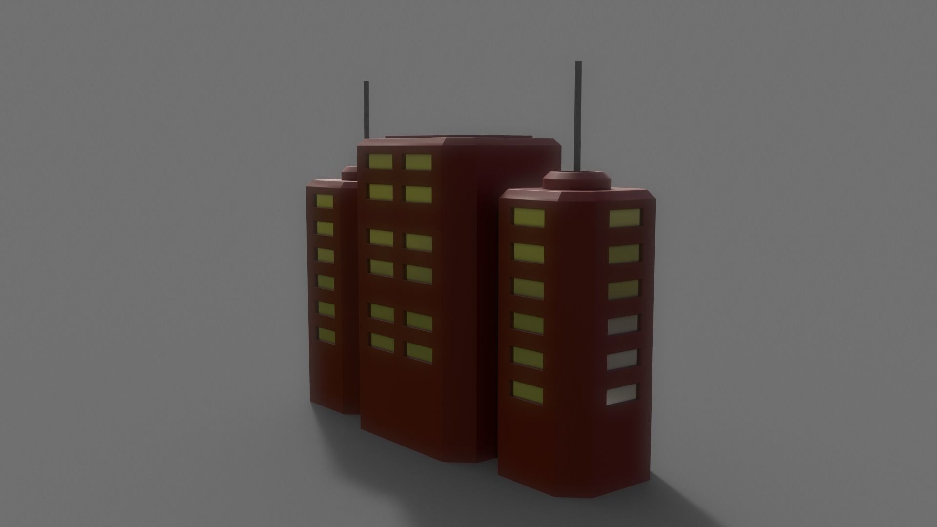 PBR Sci-Fi Building A27 Low-poly 3D model_9