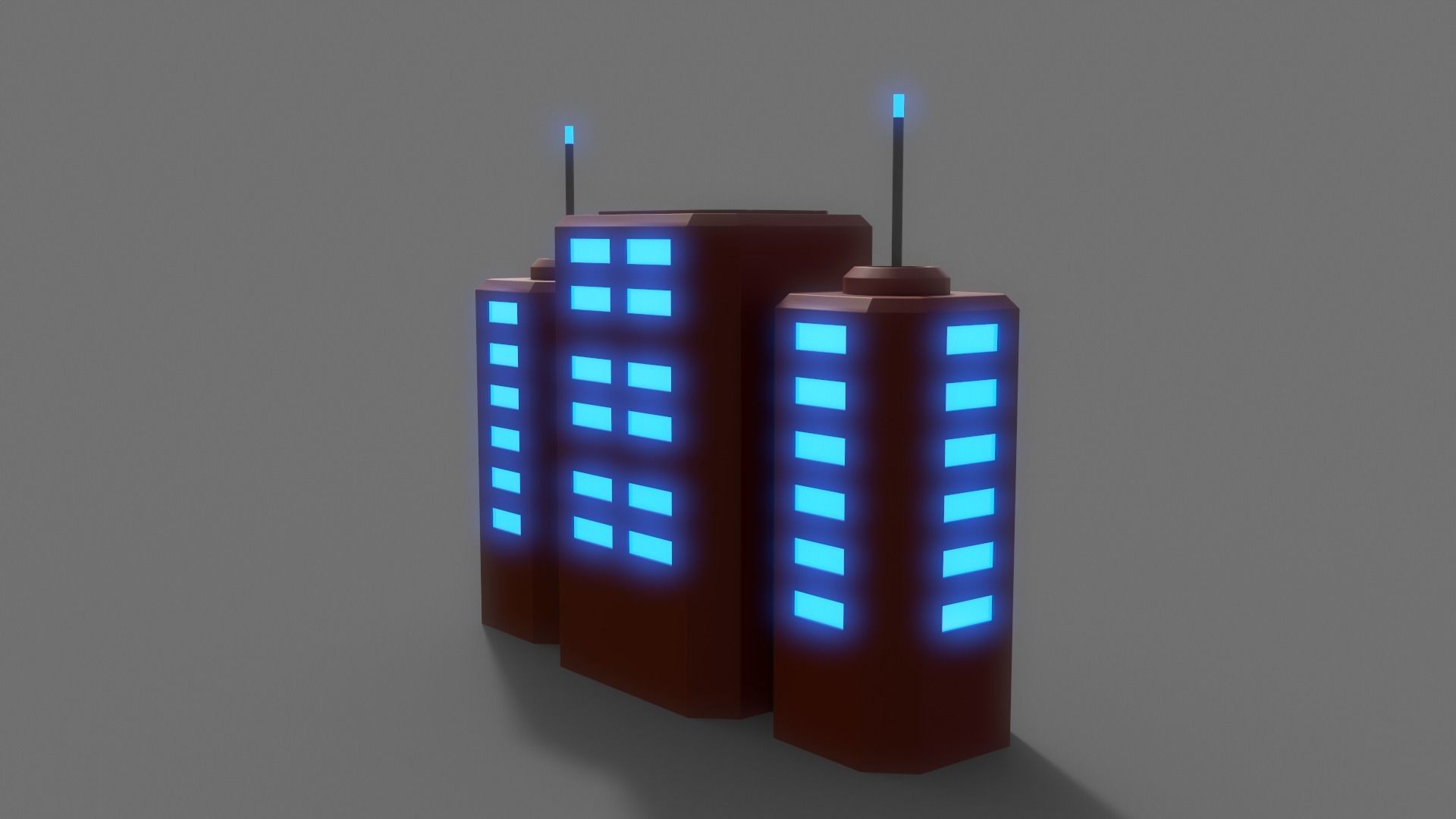 PBR Sci-Fi Building A27 Low-poly 3D model_6