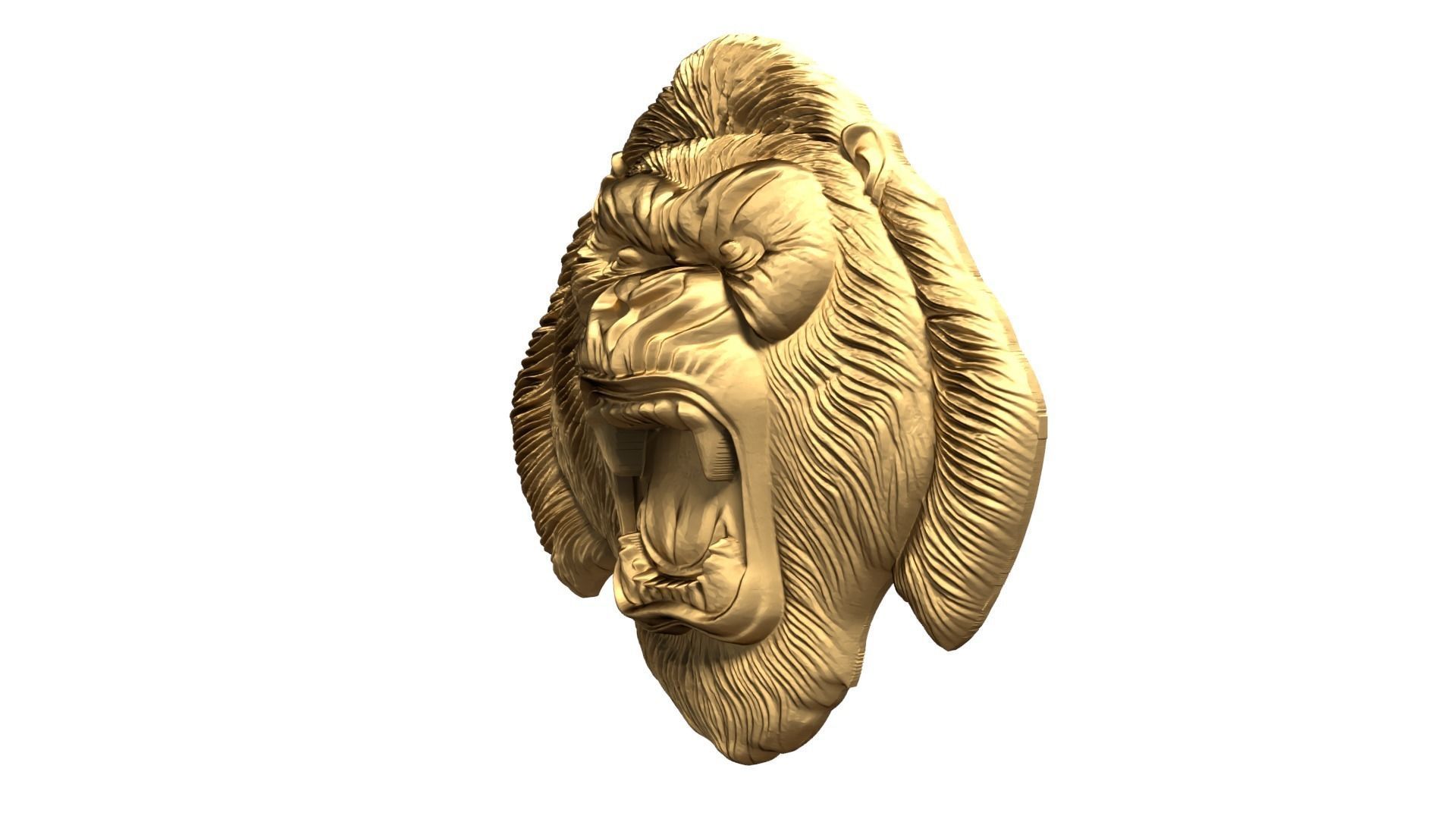 Gorilla pendant-01 3D print model_2