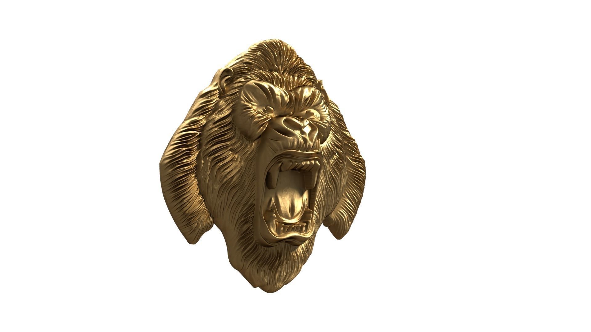 Gorilla pendant-01 3D print model_1