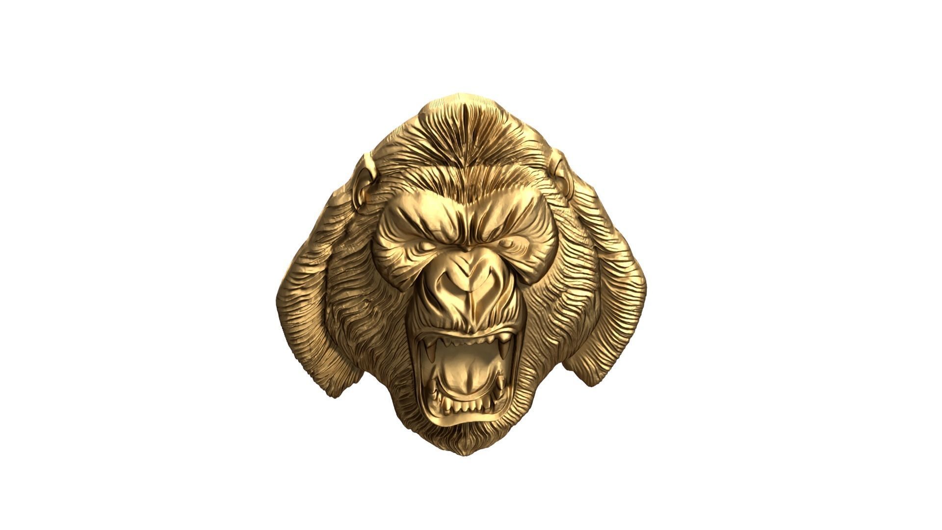 Gorilla pendant-01 3D print model_7