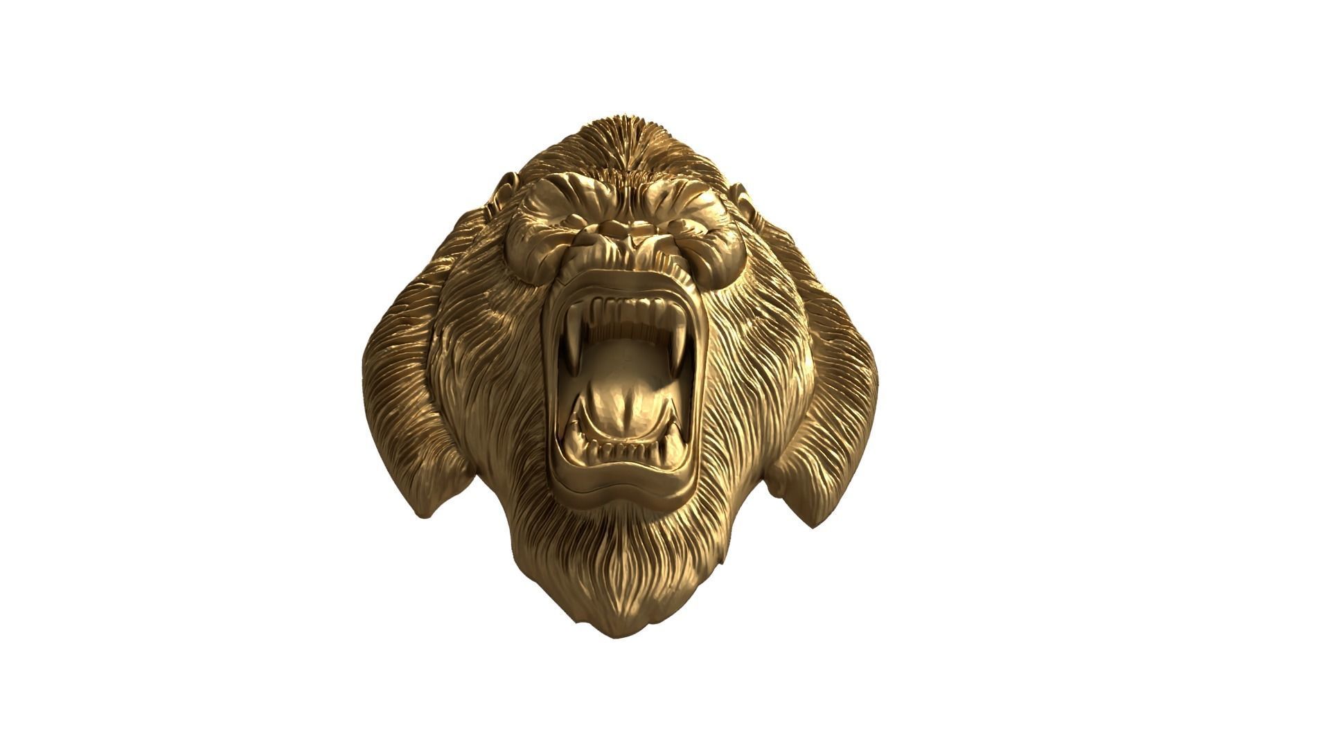 Gorilla pendant-01 3D print model_3