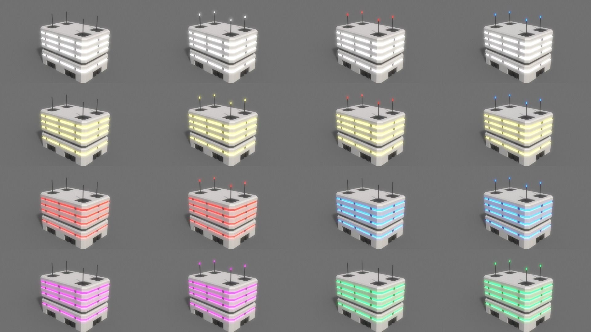 PBR Sci-Fi Building A30 Low-poly 3D model_3