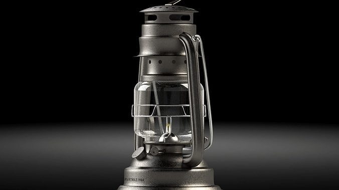Lampe a  petrole 3D model