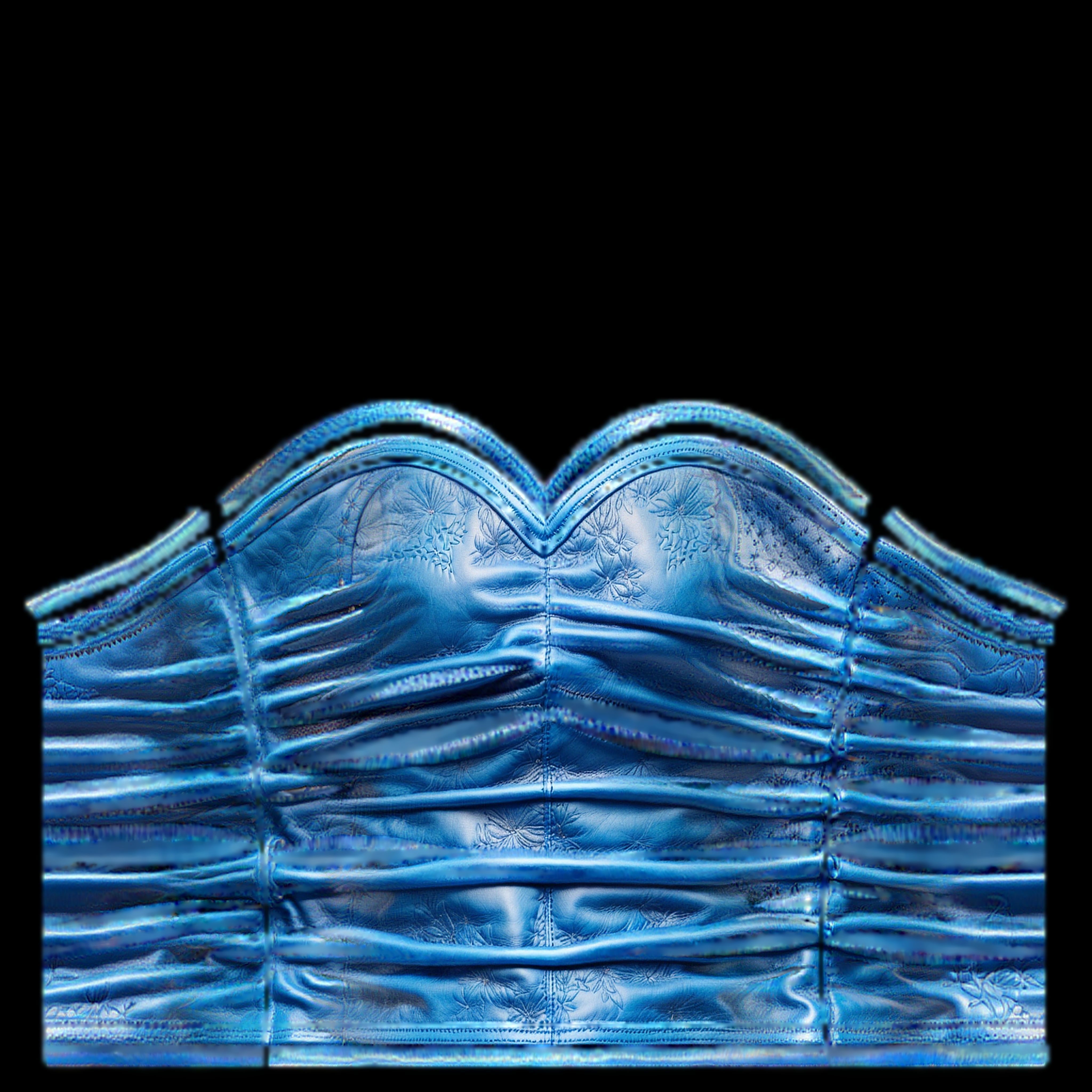 Female leather Top PBR 4k Low-poly 3D model_2