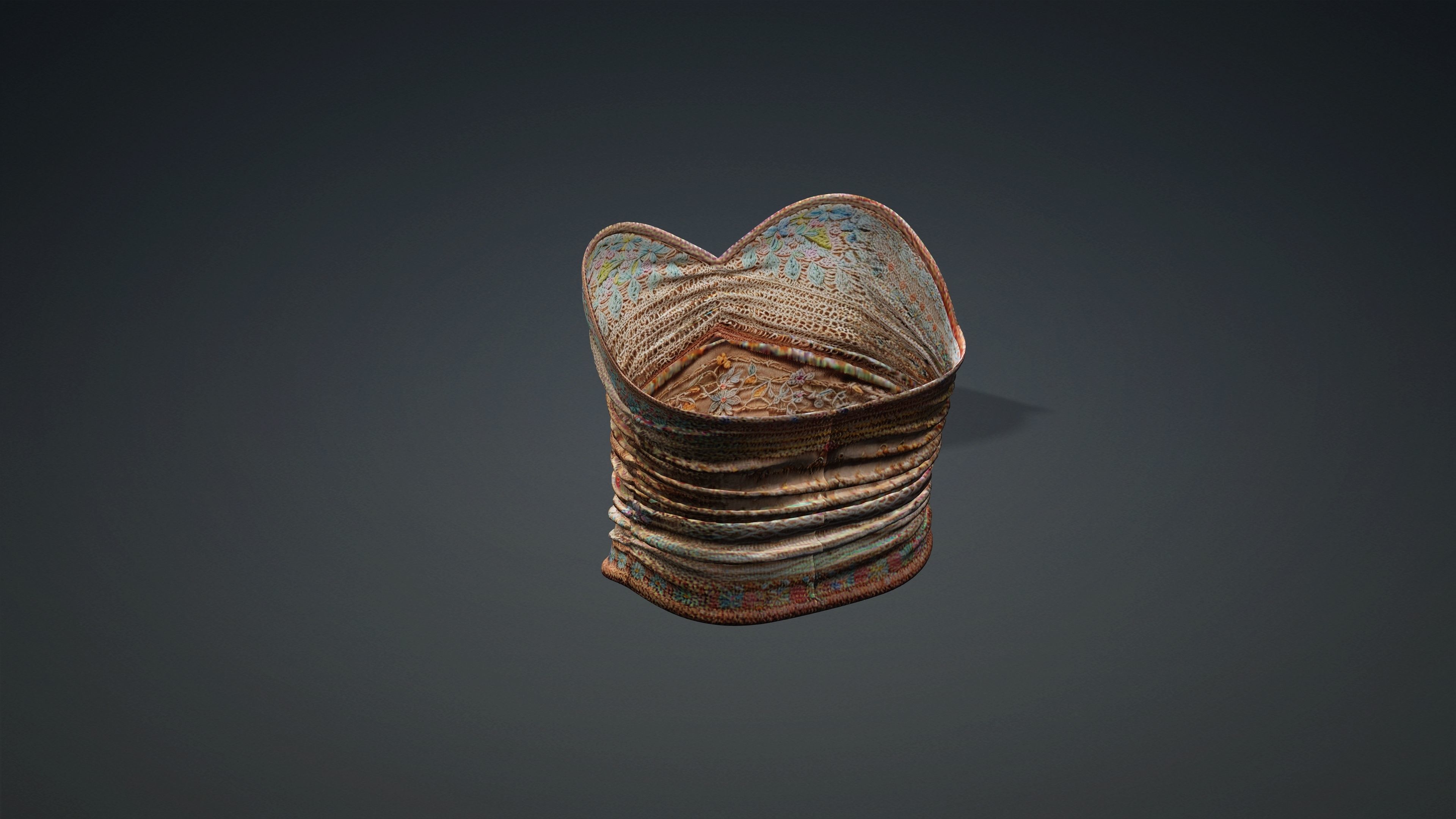 Female Boho Top PBR 4k  Low-poly 3D model_1