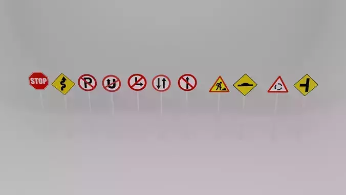 modeling of a set of traffic signs