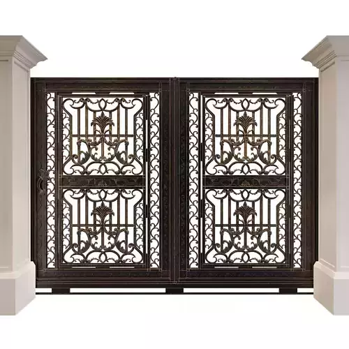 Iron gate set 07 3D model