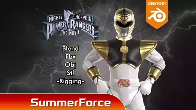 White Ranger - Mighty Morphin Power Rangers The Movie 3D model