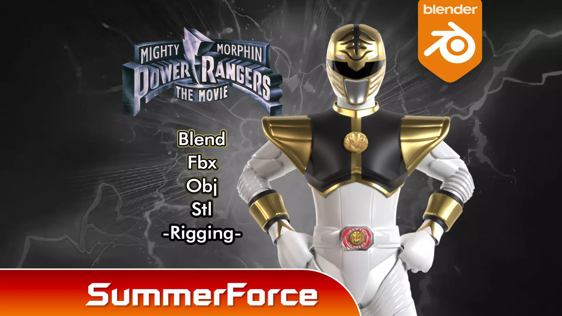White Ranger - Mighty Morphin Power Rangers The Movie 3D model_0