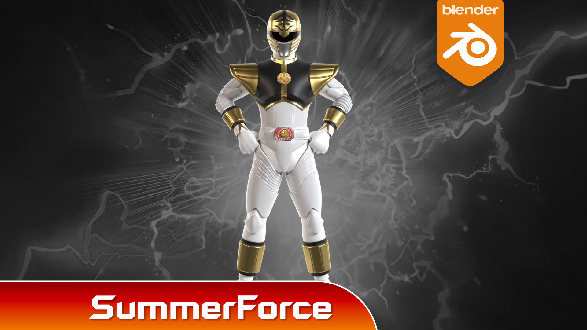 White Ranger - Mighty Morphin Power Rangers The Movie 3D model_2