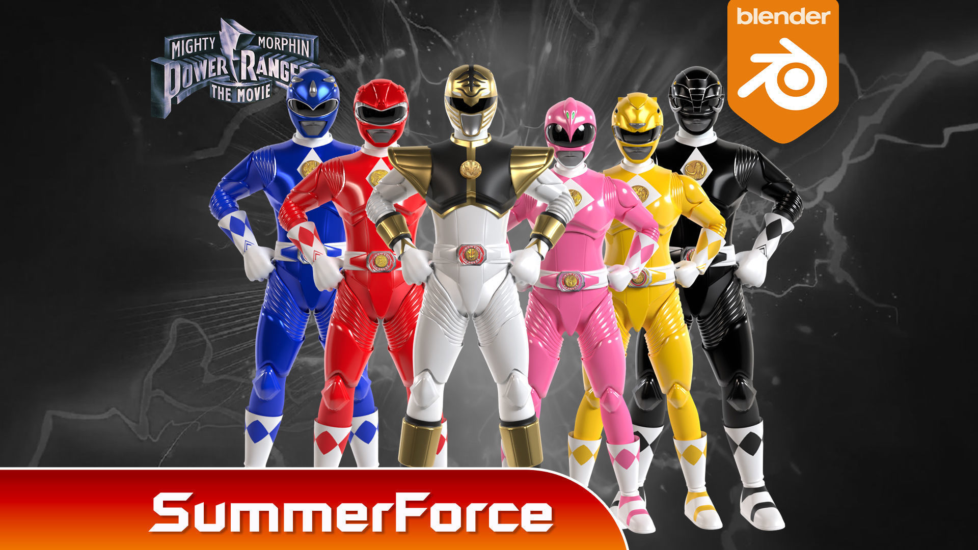 White Ranger - Mighty Morphin Power Rangers The Movie 3D model_4