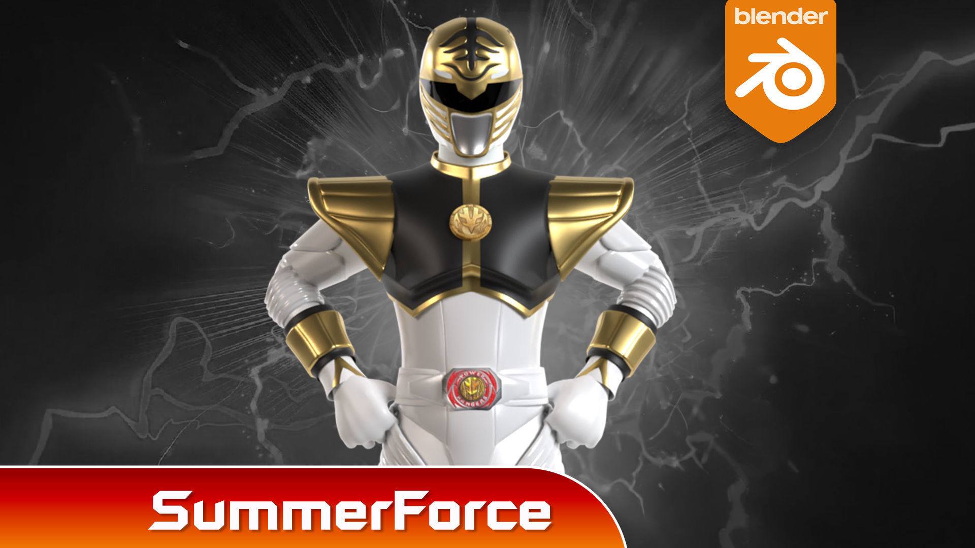 White Ranger - Mighty Morphin Power Rangers The Movie 3D model_1