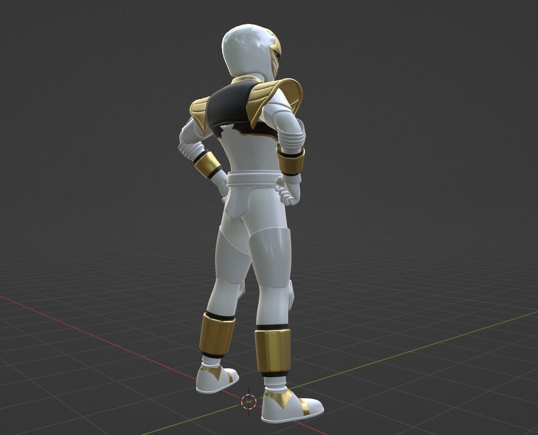 White Ranger - Mighty Morphin Power Rangers The Movie 3D model_8