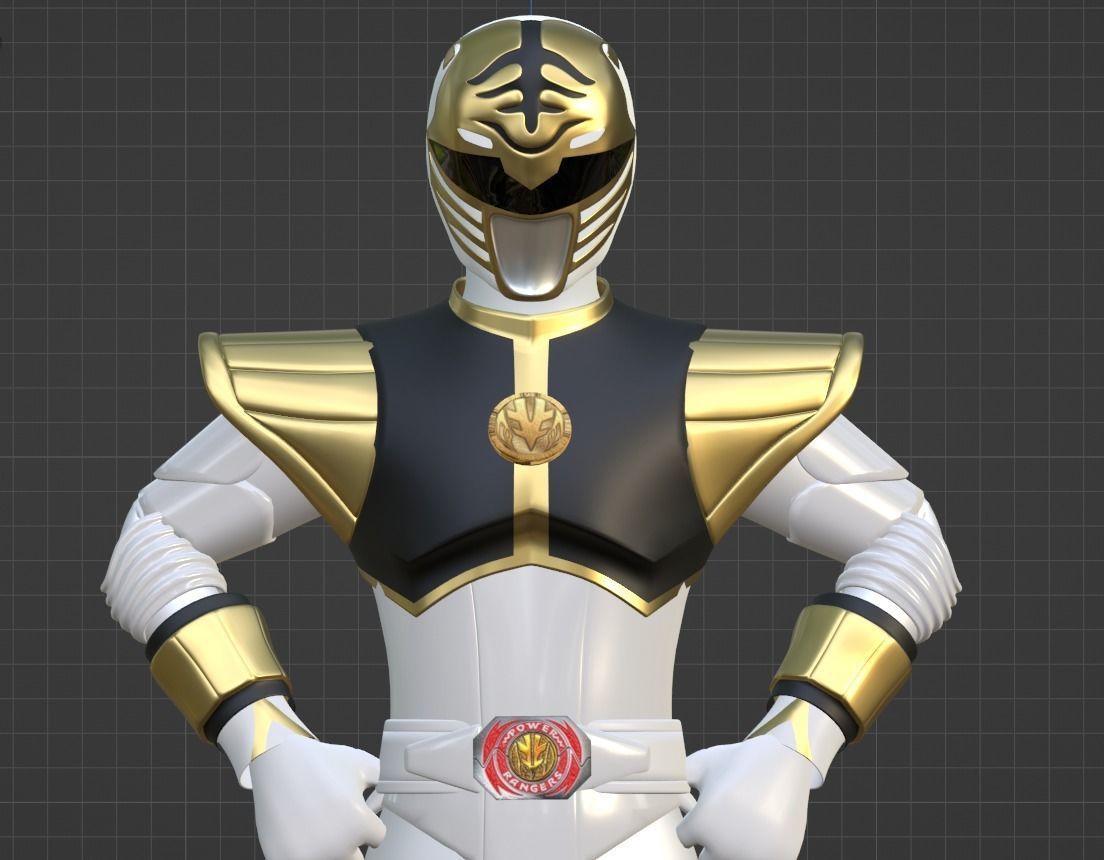 White Ranger - Mighty Morphin Power Rangers The Movie 3D model_9
