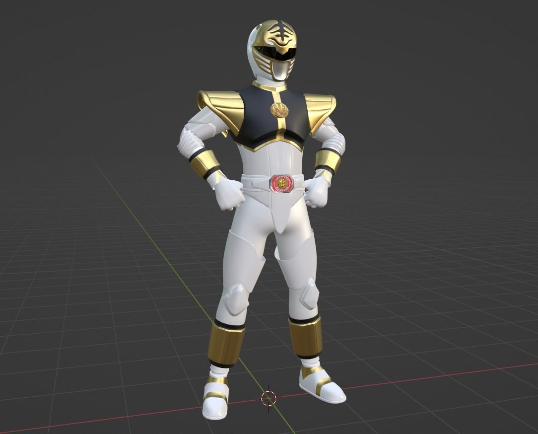 White Ranger - Mighty Morphin Power Rangers The Movie 3D model_5