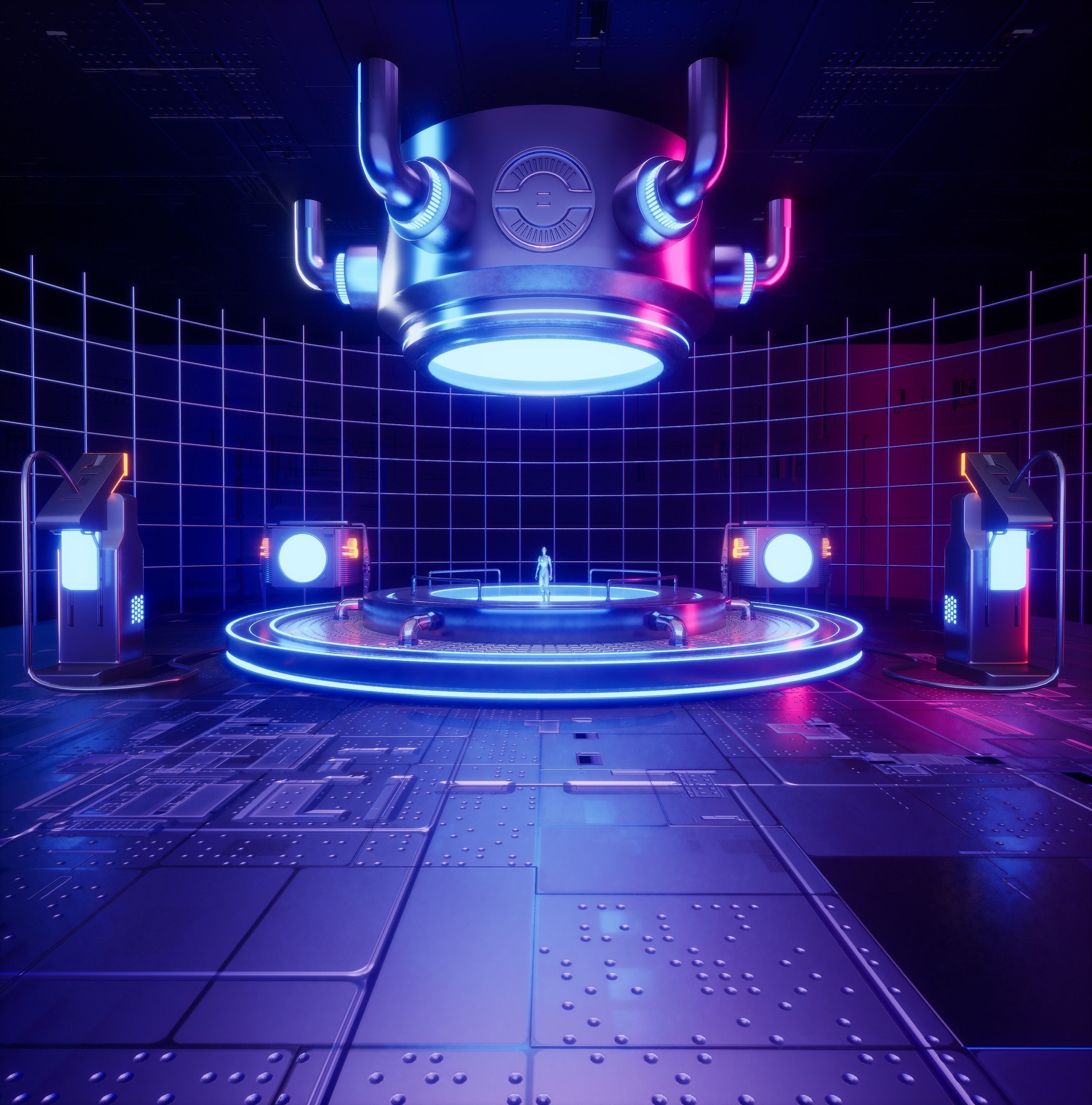 UE5 Sci-fi Lighting Studio 3D model_4