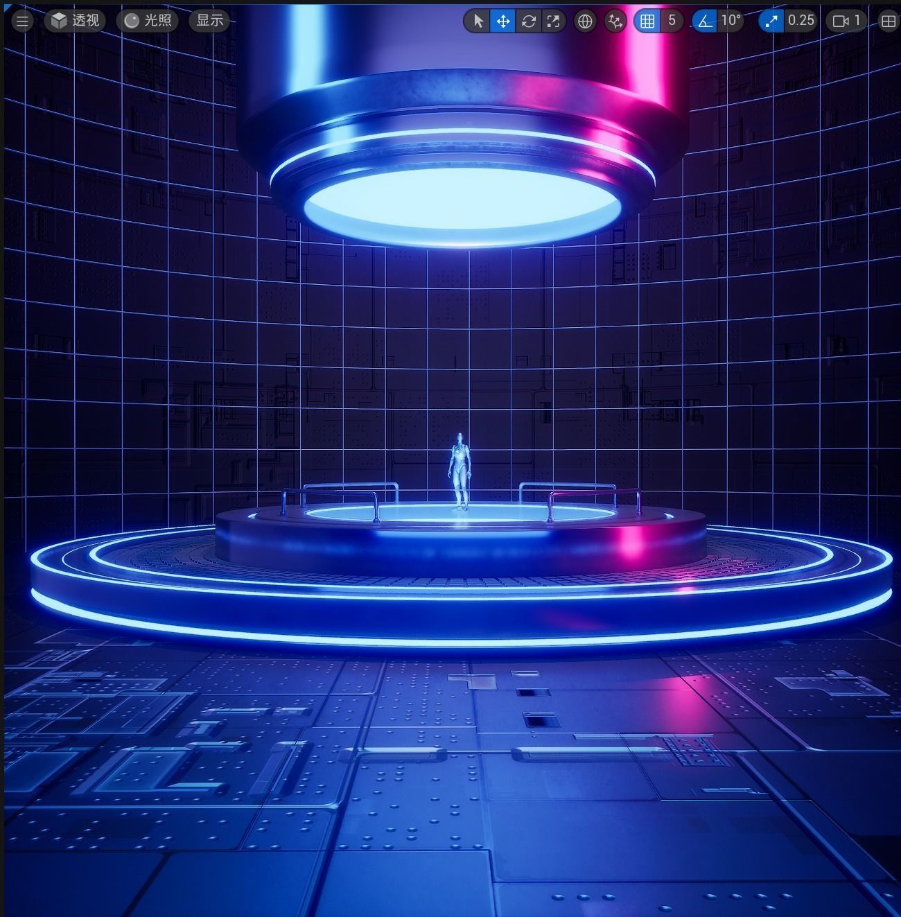 UE5 Sci-fi Lighting Studio 3D model_1