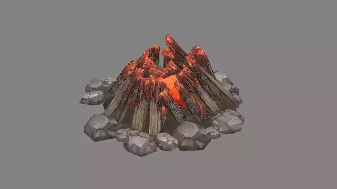 Bonfire pile - campfires - Burning wood - B
