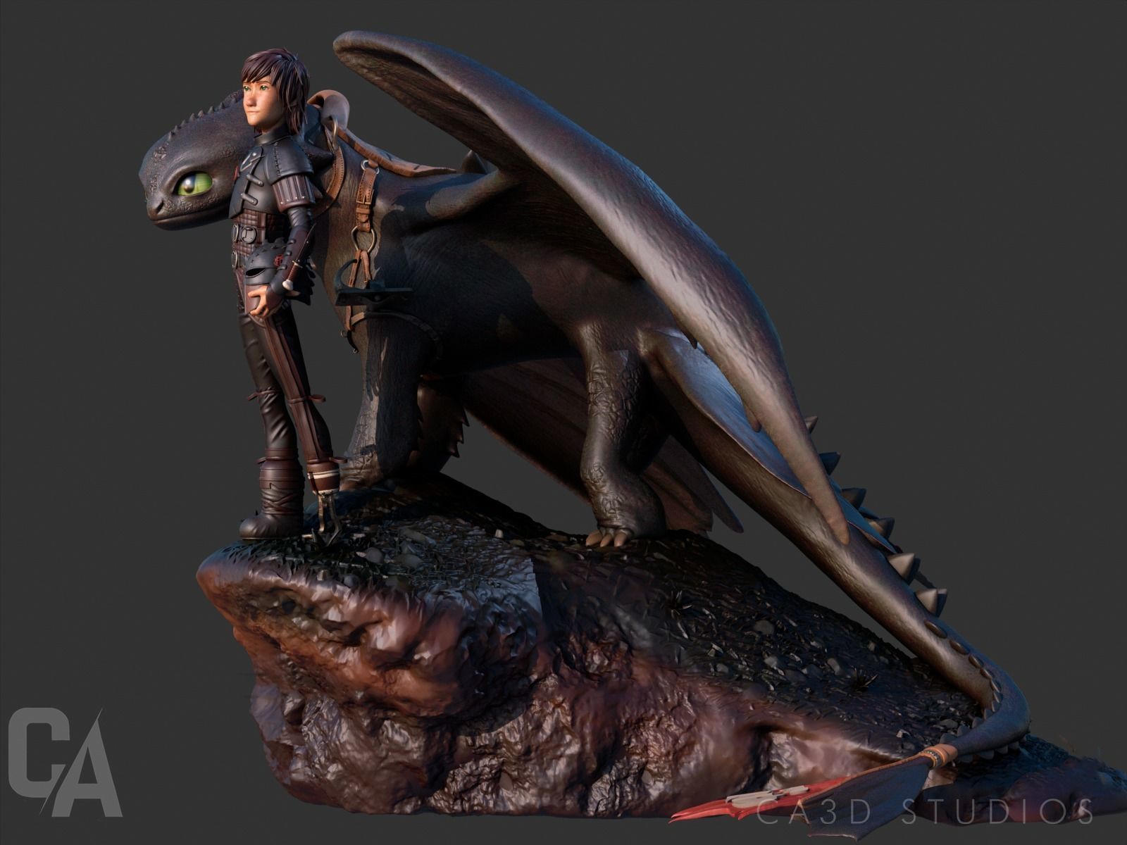 TOOTHLESS - HICCUP 3D PRINT 3D print model_3