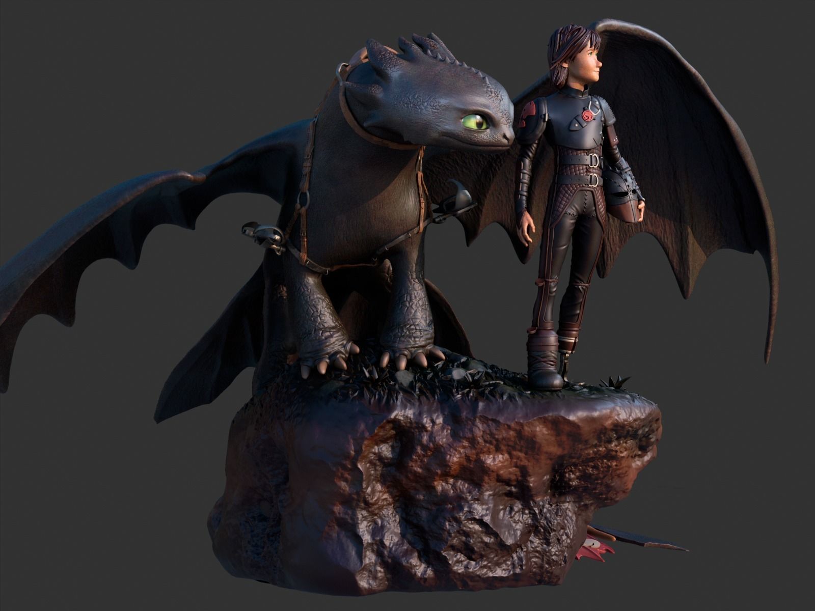 TOOTHLESS - HICCUP 3D PRINT 3D print model_5