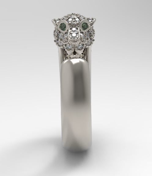 Panther ring replica brand 3D print model_5