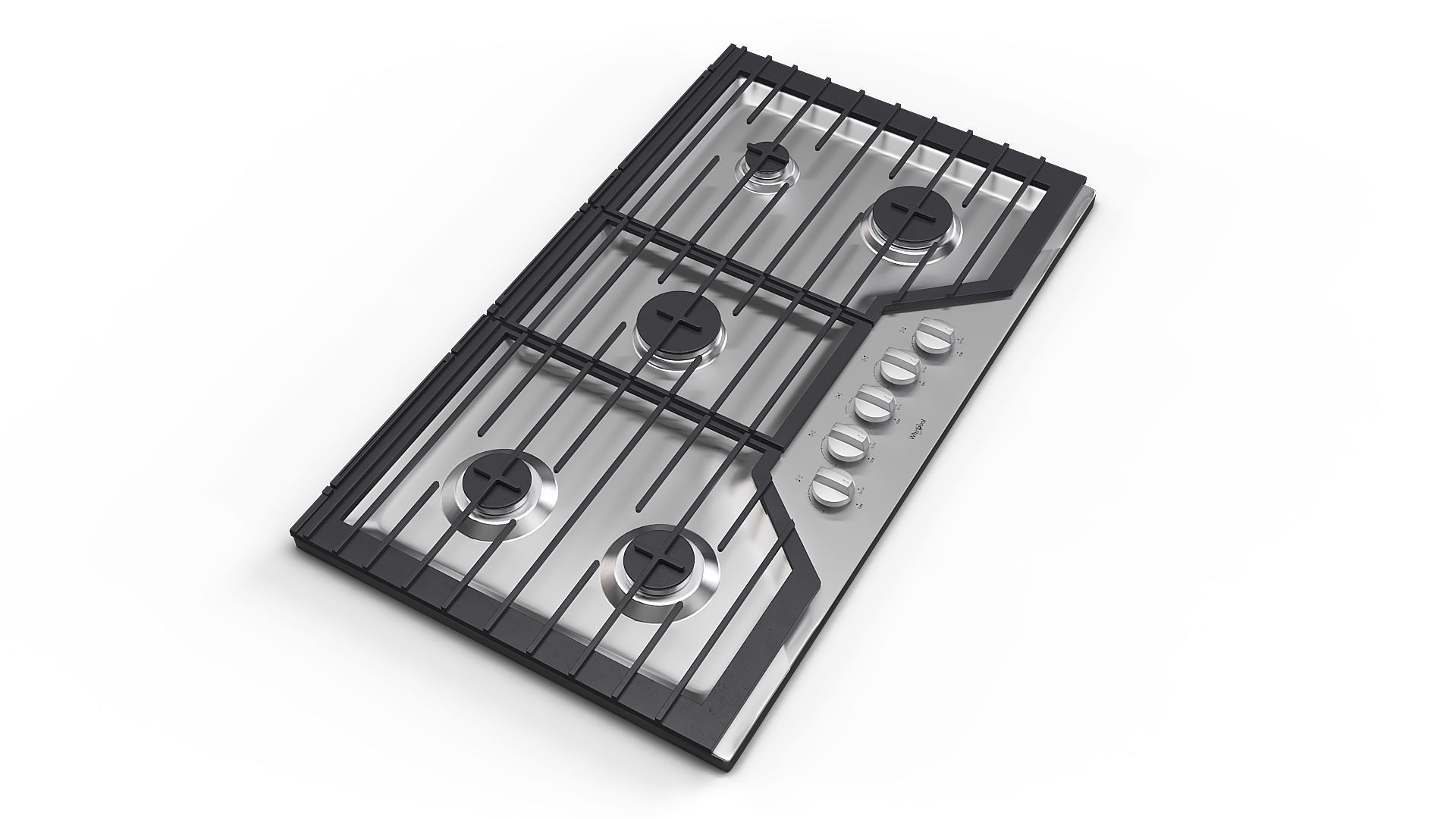 Whirlpool Gas Cooktop WCG55US6HS 3D model_4