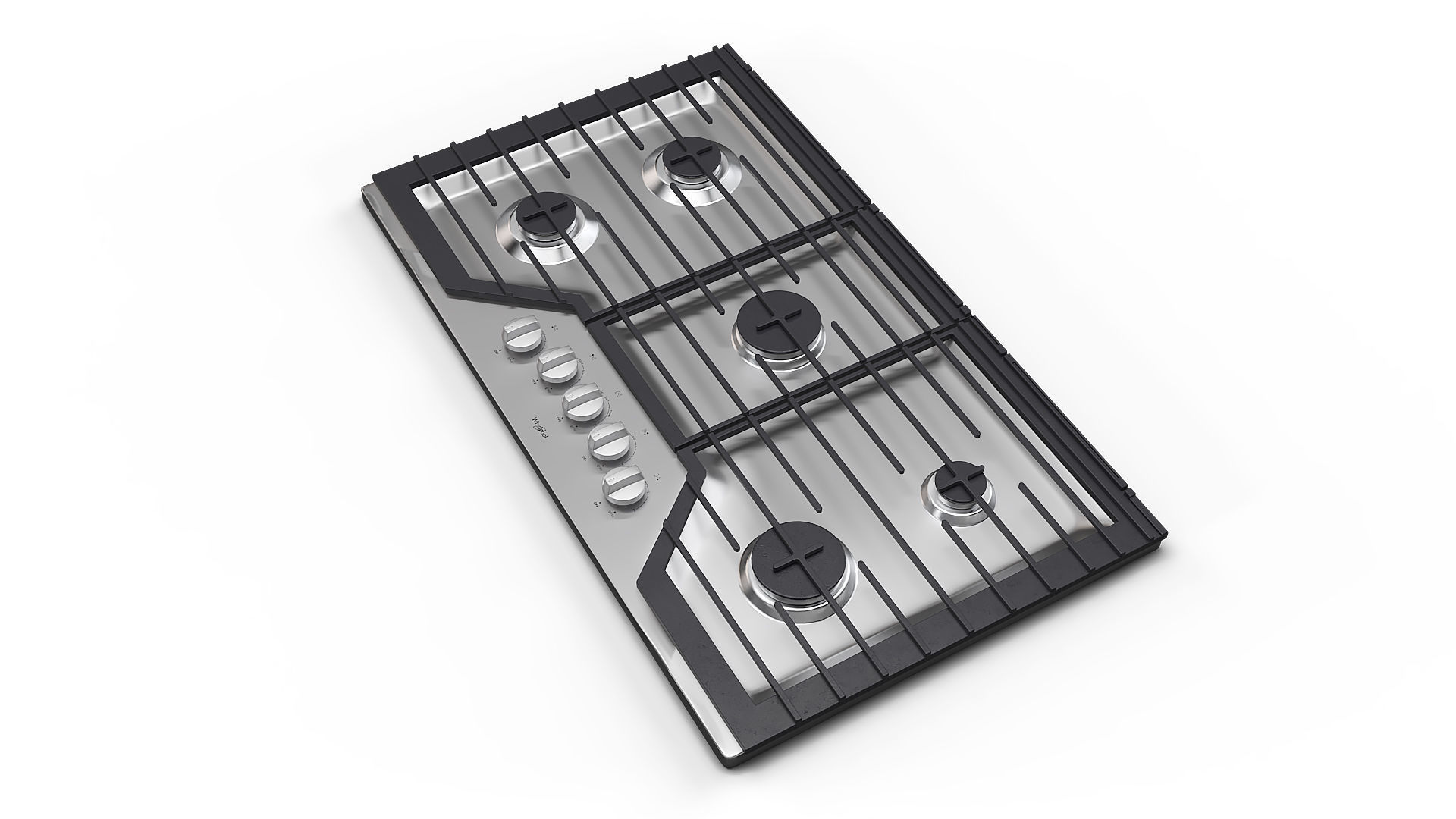 Whirlpool Gas Cooktop WCG55US6HS 3D model_12