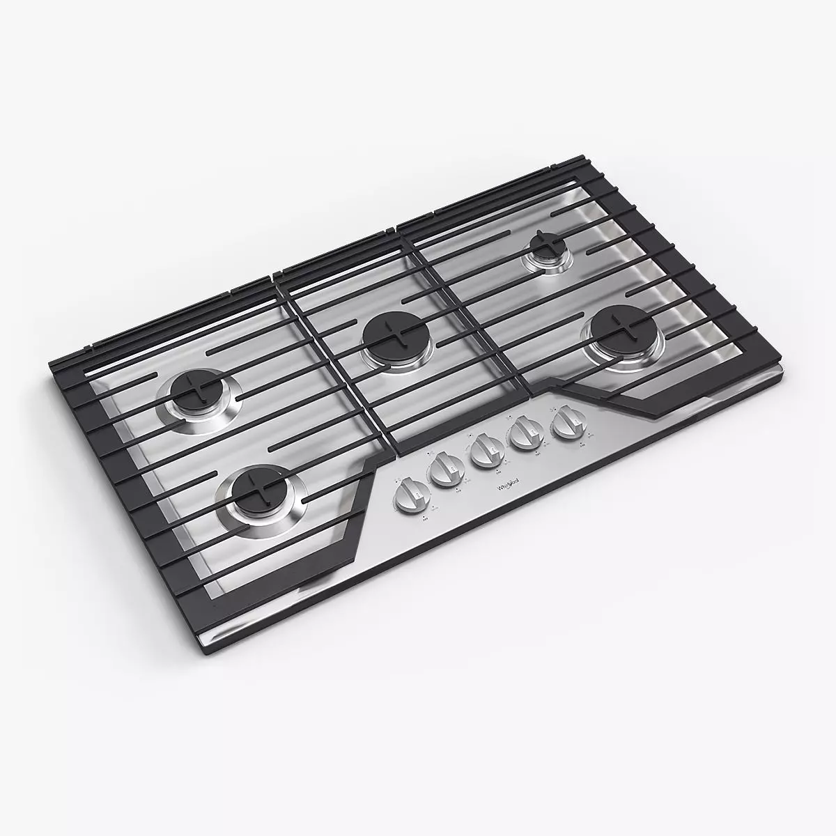 Whirlpool Gas Cooktop WCG55US6HS 3D model_0