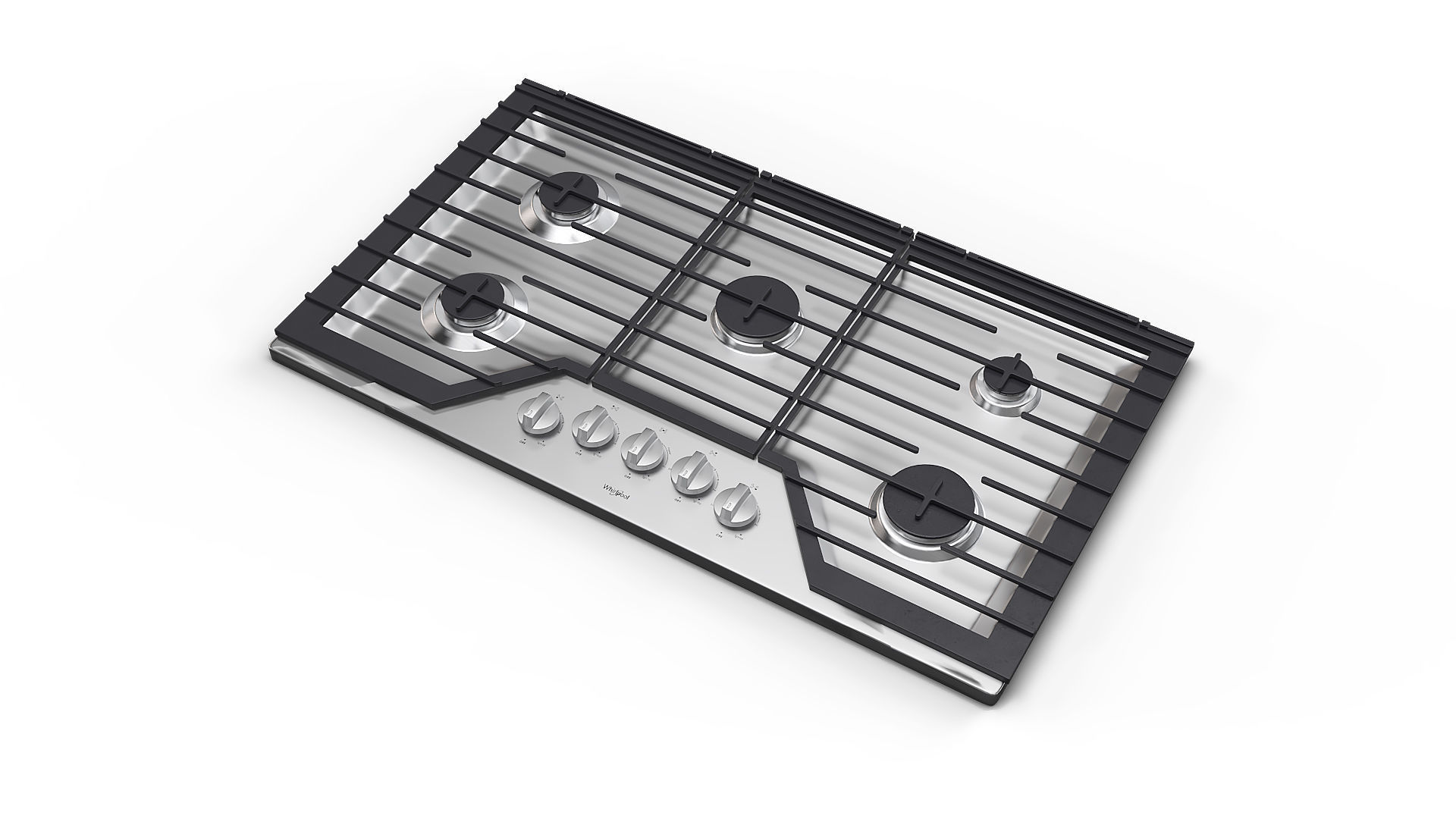 Whirlpool Gas Cooktop WCG55US6HS 3D model_13