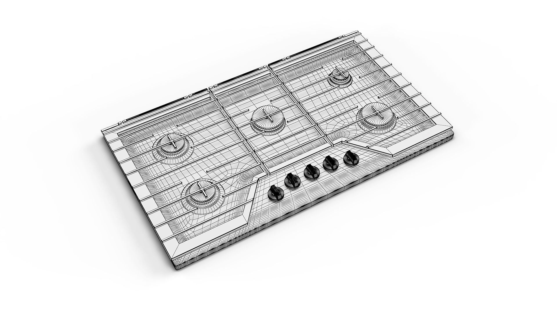 Whirlpool Gas Cooktop WCG55US6HS 3D model_3