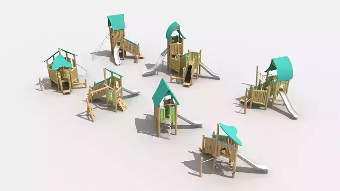Log cabin theme playground