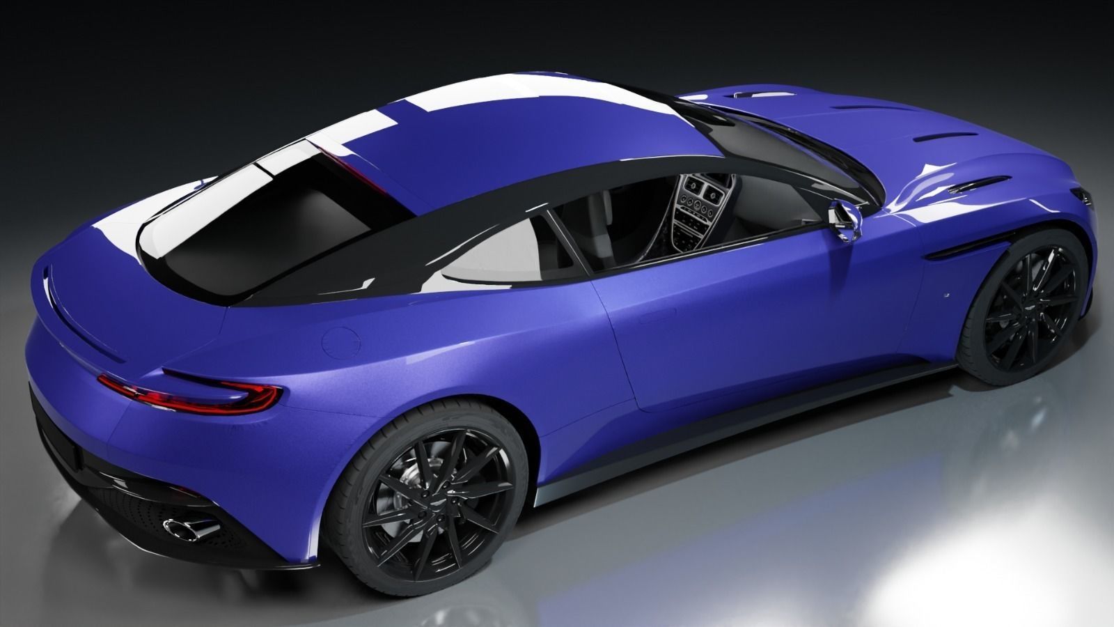 Aston Martin DB11 Low-poly 3D model_4