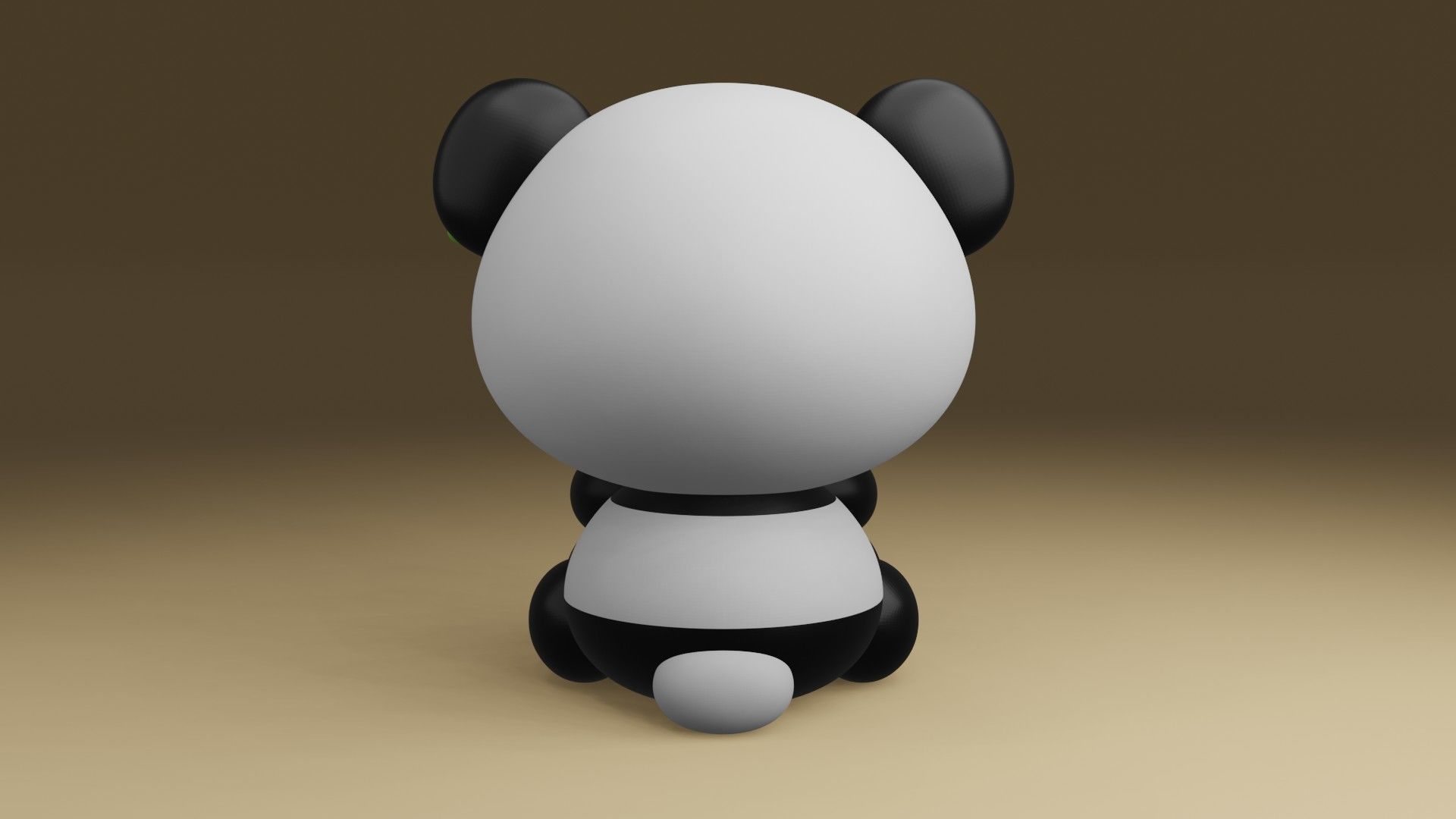 panda baby 3D print model_11