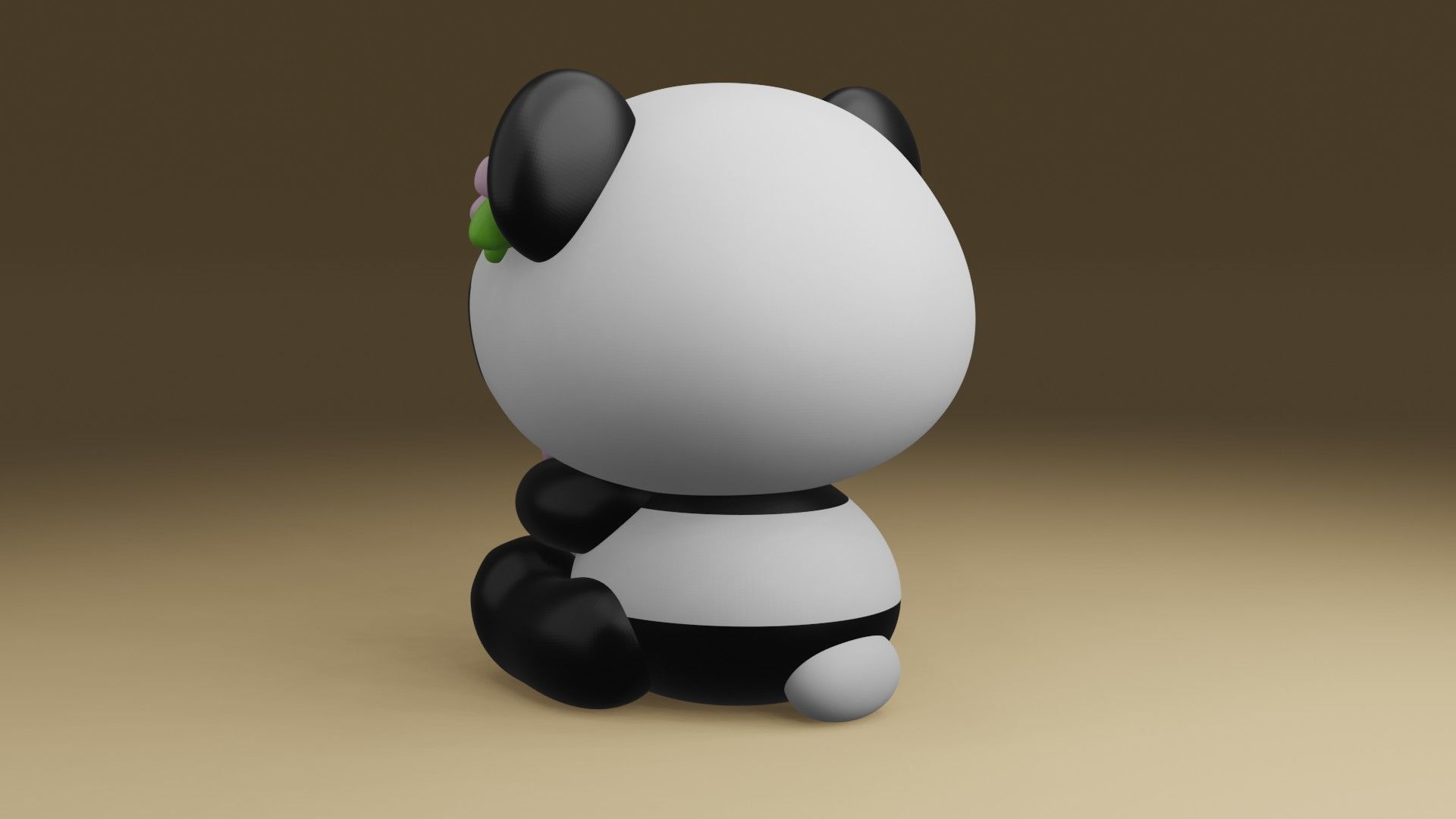 panda baby 3D print model_12