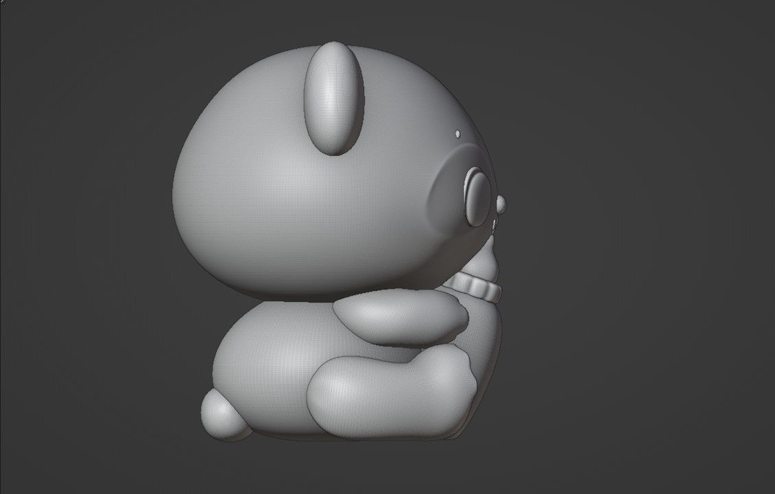 panda baby 3D print model_3