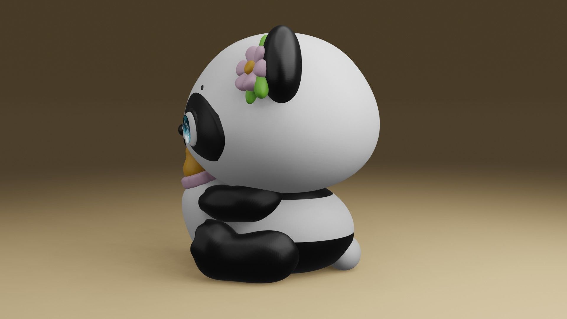 panda baby 3D print model_13
